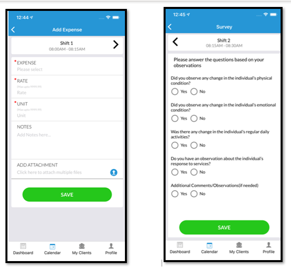 Add Expense in Subsequent Shifts Update by Caresmartz