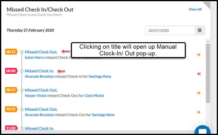 Updates on Missed-Clock In Clock Out Update March