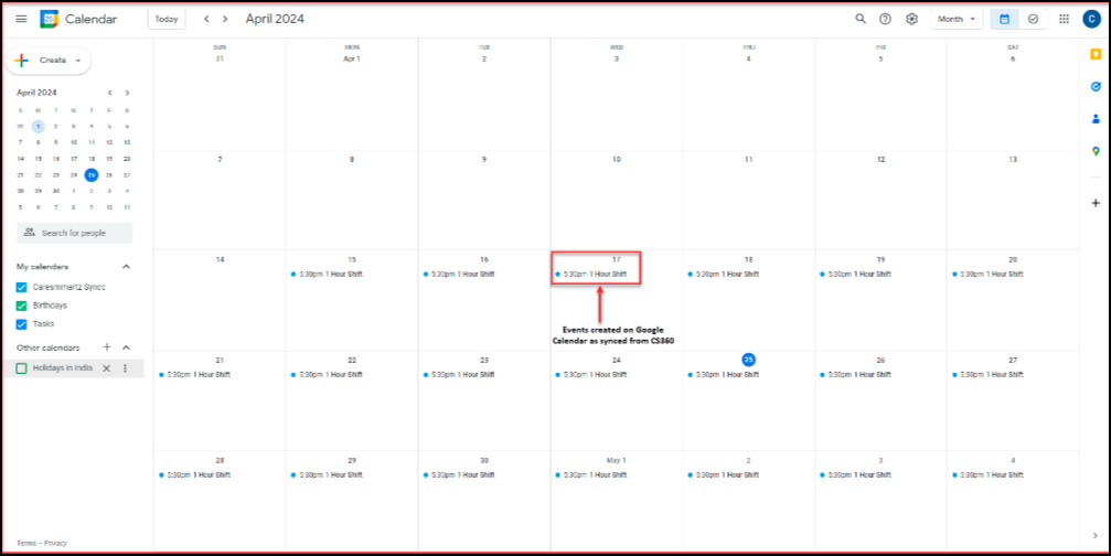 CareSmartz360 Google Calendar Sync Update for Clients, Caregivers, & Staff